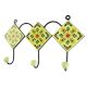 Forest Green Wheel Flower Ceramic Tile Hook